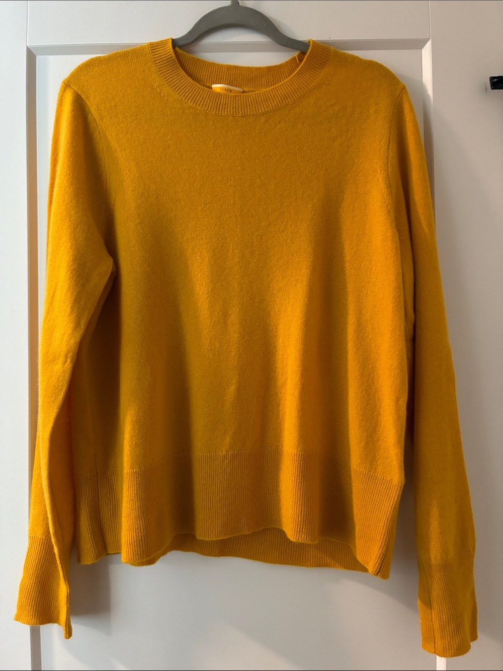 J. crew—Classic Women's Crewneck Sweater - Mustard Yellow